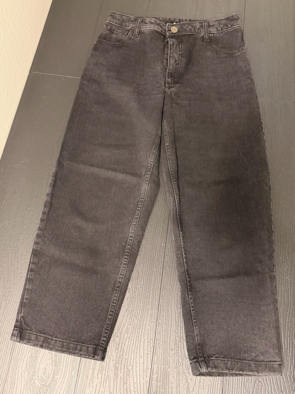 Lucy & Yak Black Washed Straight Leg Jeans